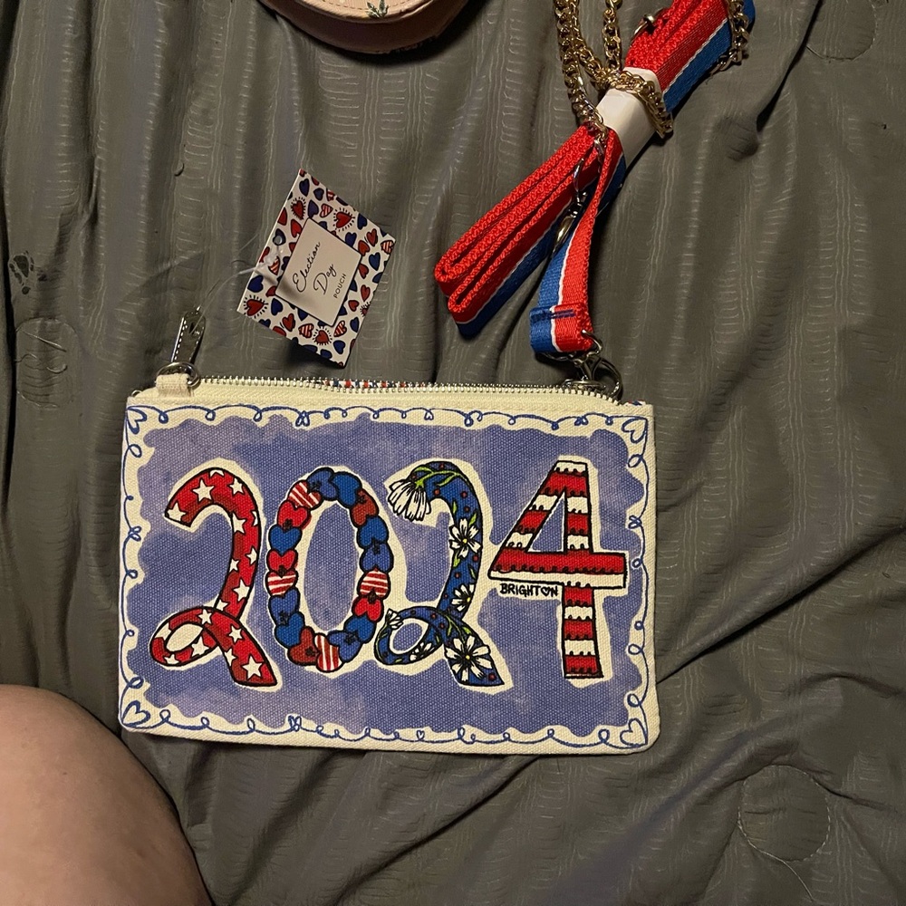 NWOT Brighton 2024 Blue and Red Clutch